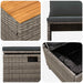 Buiten bankenset 4 -Seater 4 st 55 x 30 x 39 cm Rechthoekig