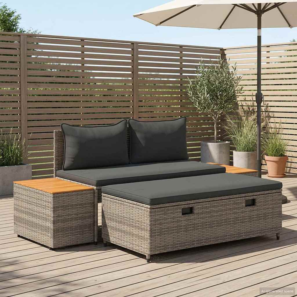 Buiten bankenset 4 -Seater 4 st 55 x 30 x 39 cm Rechthoekig