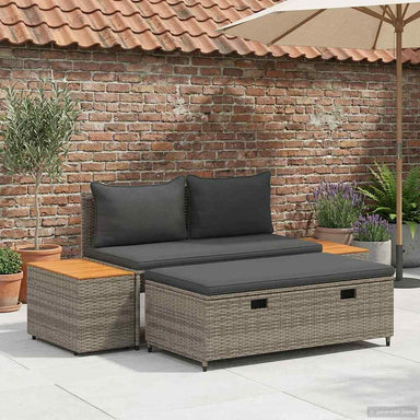 Buiten bankenset 4 -Seater 4 st 55 x 30 x 39 cm Rechthoekig