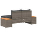 Buiten bankenset 4 -Seater 4 st 55 x 30 x 39 cm Rechthoekig