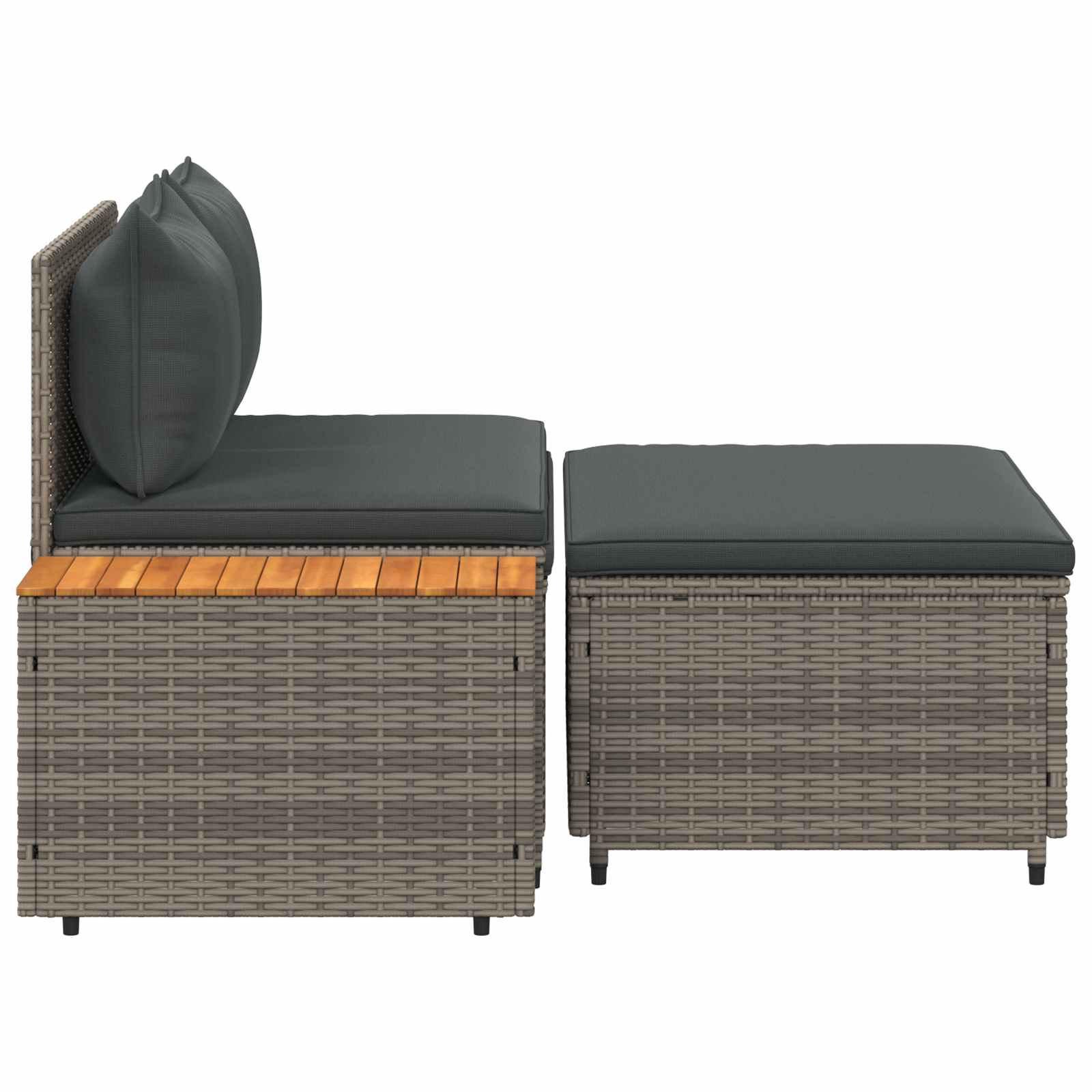 Buiten bankenset 4 -Seater 4 st 55 x 30 x 39 cm Rechthoekig