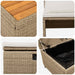 Buiten bankenset 4 -Seater 4 st 55 x 30 x 39 cm Rechthoekig