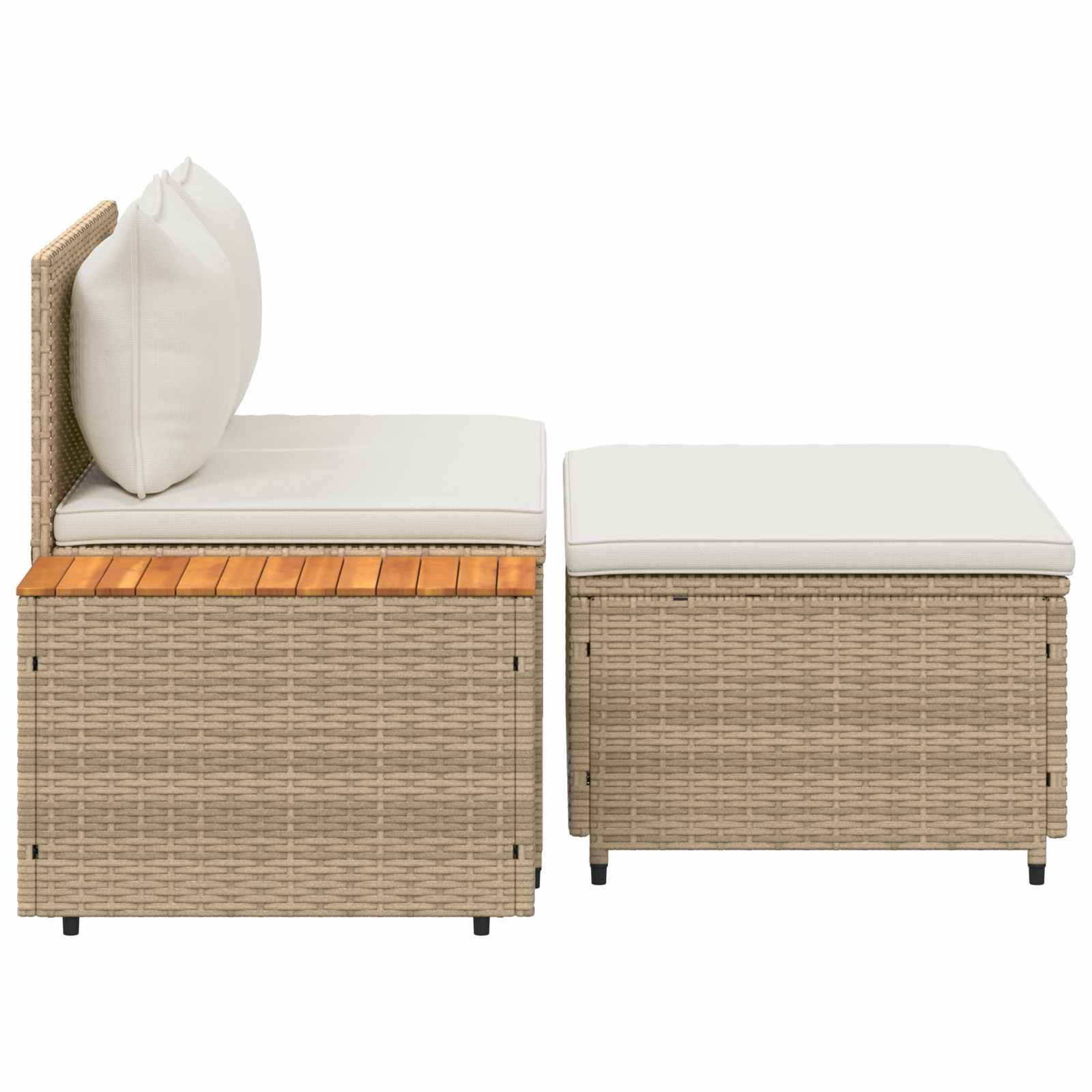 Buiten bankenset 4 -Seater 4 st 55 x 30 x 39 cm Rechthoekig
