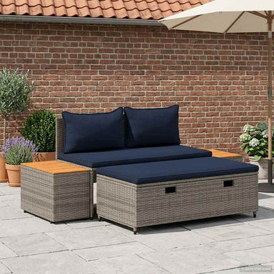 Buiten bankenset 4 -Seater 4 st 55 x 30 x 39 cm Rechthoekig