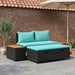 Buiten bankenset 4 -Seater 4 st 55 x 30 x 39 cm Rechthoekig