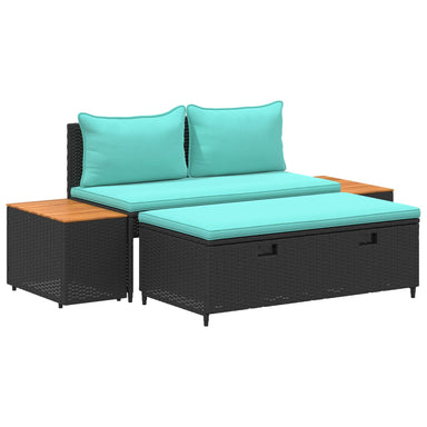 Buiten bankenset 4 -Seater 4 st 55 x 30 x 39 cm Rechthoekig