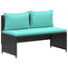 Buiten bankenset 4 -Seater 4 st 55 x 30 x 39 cm Rechthoekig