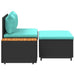 Buiten bankenset 4 -Seater 4 st 55 x 30 x 39 cm Rechthoekig