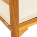 Rozenbank Crème Wit 114 x 46 x 82,5 cm Massief Acaciahout