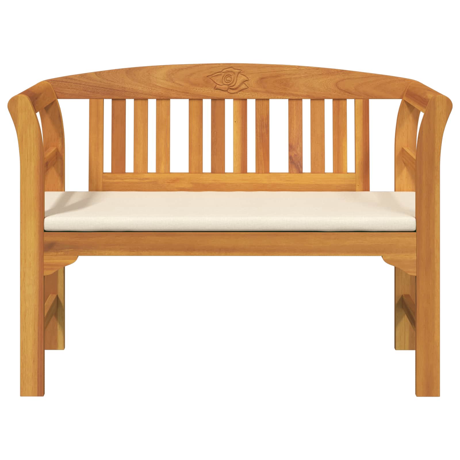 Rozenbank Crème Wit 114 x 46 x 82,5 cm Massief Acaciahout