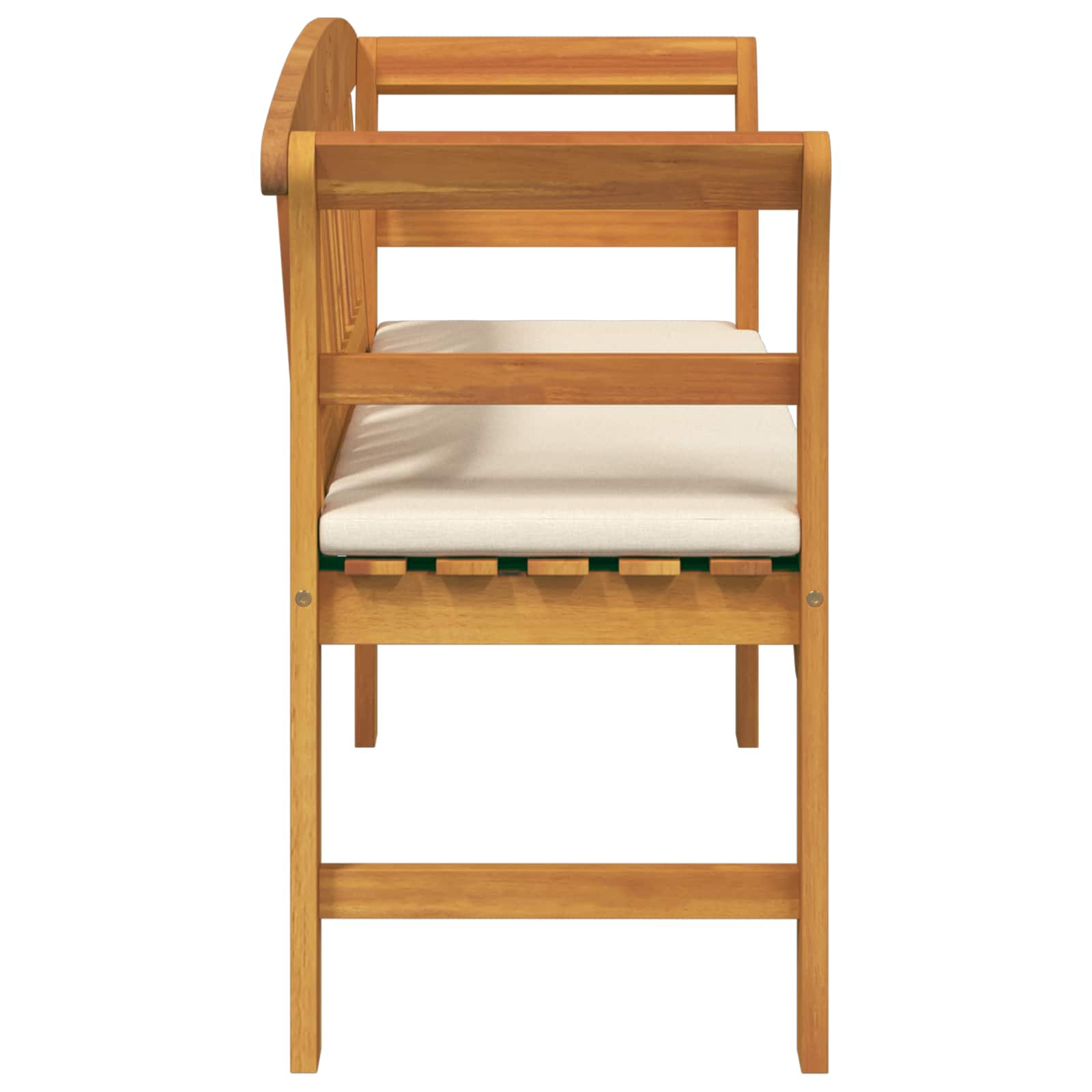 Rozenbank Crème Wit 114 x 46 x 82,5 cm Massief Acaciahout