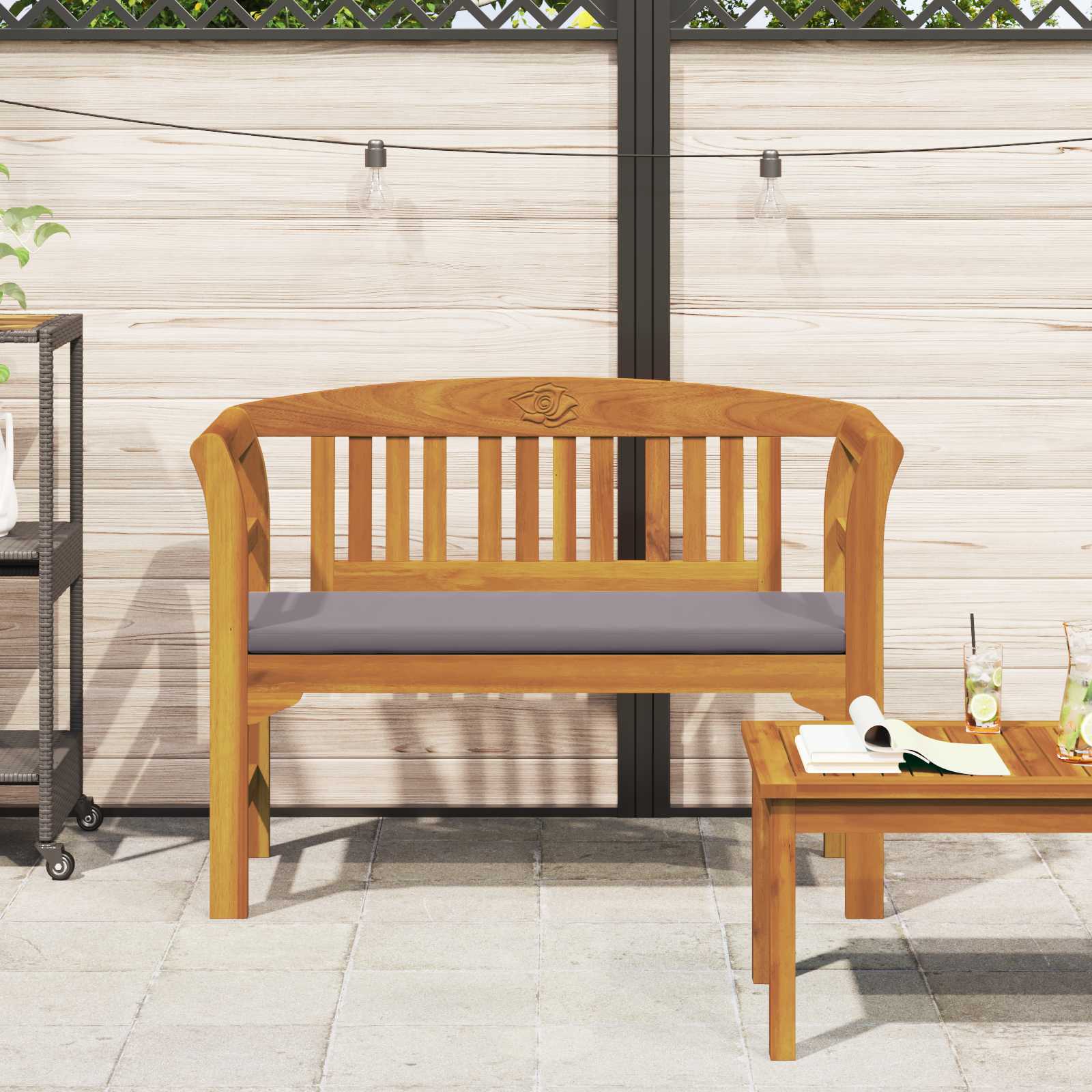 Rozenbank Natuurlijk 114 x 46 x 82,5 cm Massief Acaciahout
