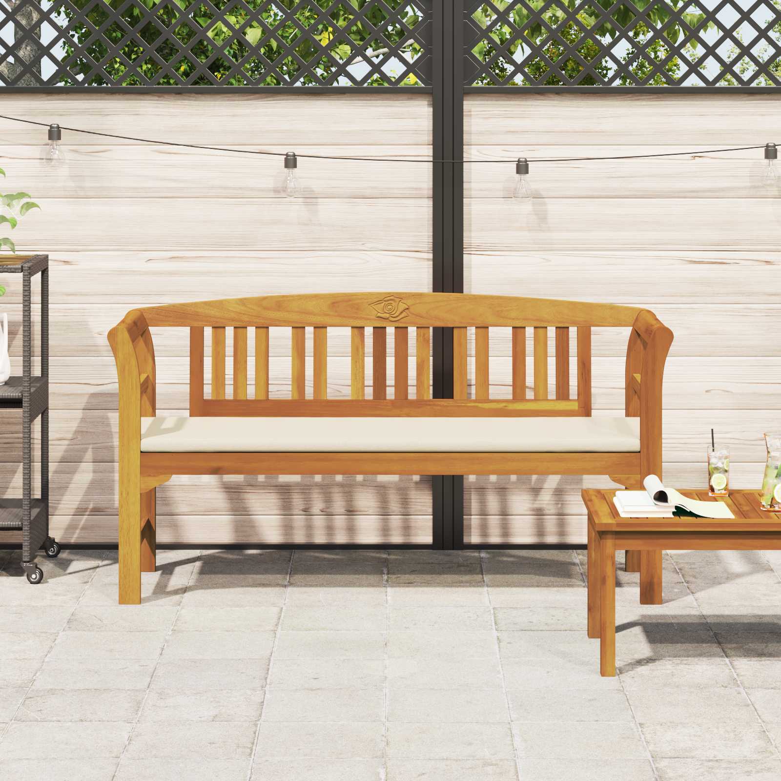 Rozenbank Natuurlijk 157 x 46 x 82,5 cm Massief Acaciahout
