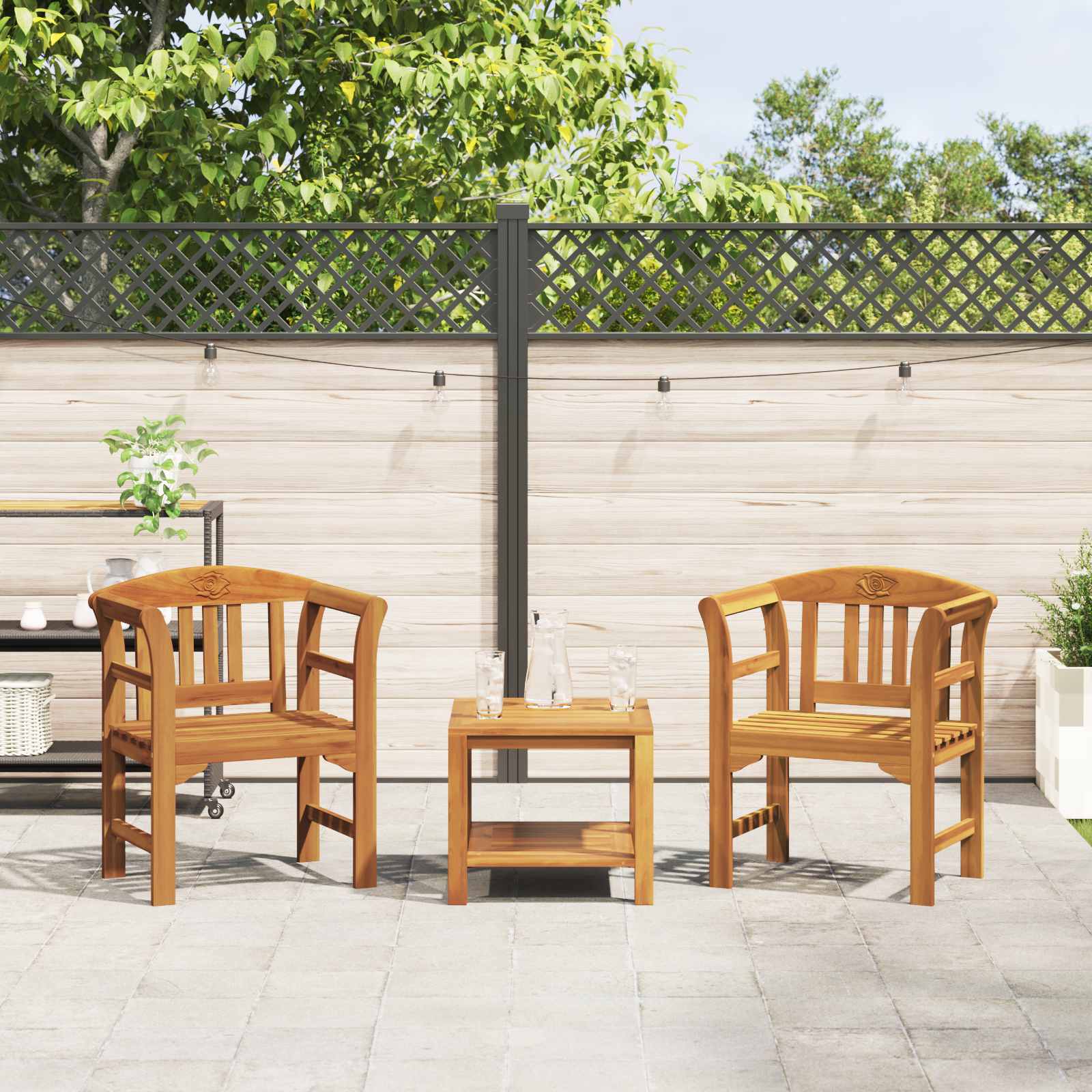 Rozenbank Natuurlijk 68,5 x 46 x 82,5 cm Massief Acaciahout