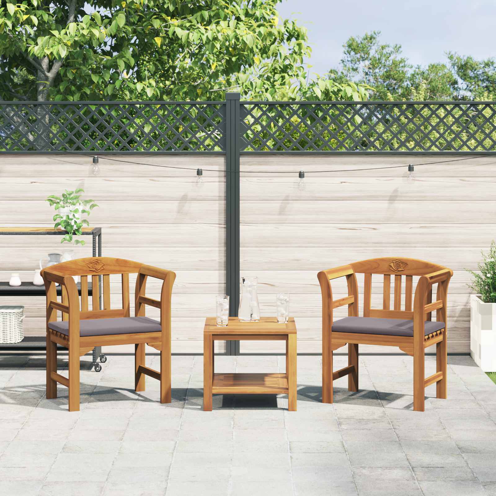 Rozenbank Natuurlijk 68,5 x 46 x 82,5 cm Massief Acaciahout