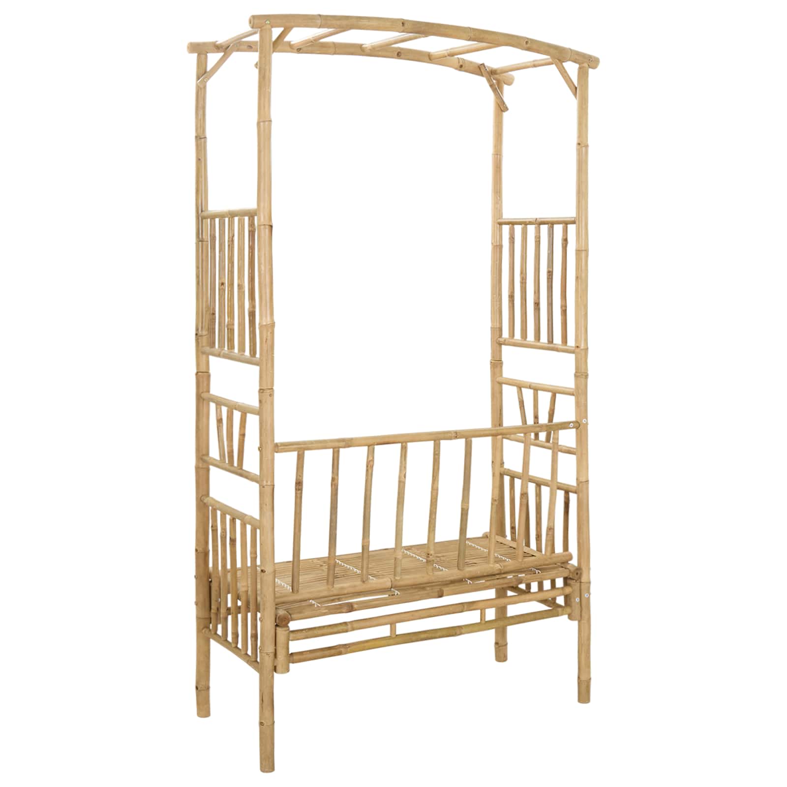 Tuinboog met Bank 115 x 50 x 205 cm Bamboe