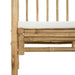 Tuinboog met Bank Crèmewit 115 x 50 x 205 cm Bamboe