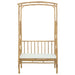 Tuinboog met Bank Crèmewit 115 x 50 x 205 cm Bamboe