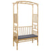 Tuinboog met Bank Donkergrijs 115 x 50 x 205 cm Bamboe