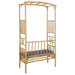 Tuinboog met Bank Donkergrijs 115 x 50 x 205 cm Bamboe
