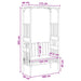 Tuinboog met Bank Donkergrijs 115 x 50 x 205 cm Bamboe