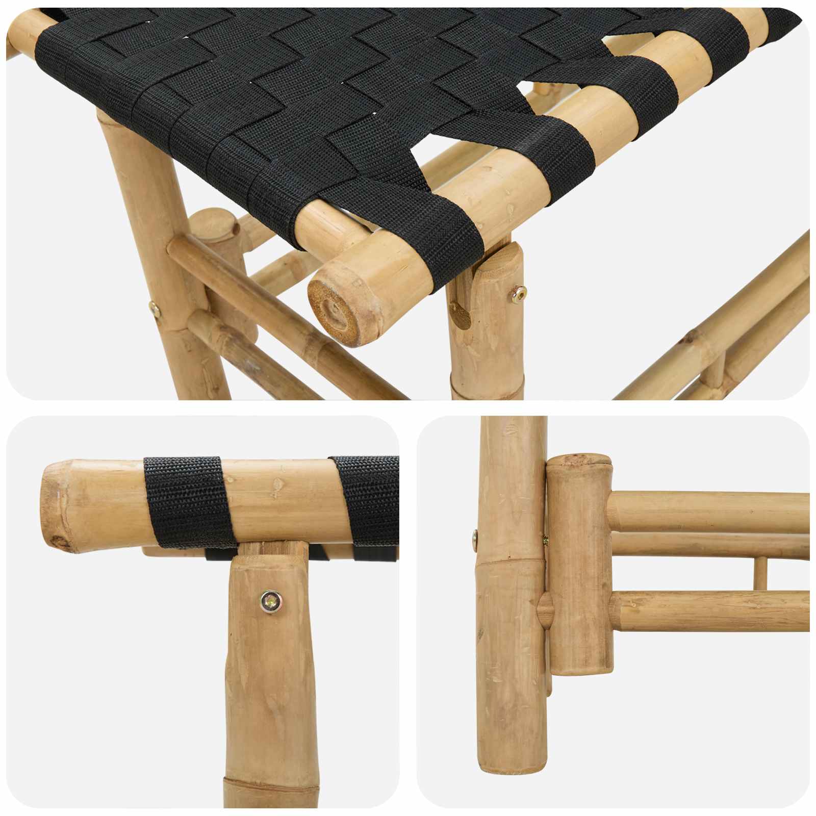 Tuinbank 80 x 38 x 40 cm Bamboe Naturel Rechthoekig
