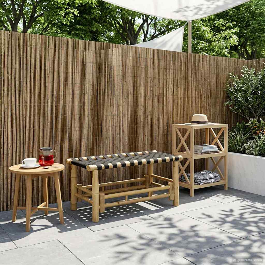 Tuinbank 80 x 38 x 40 cm Bamboe Naturel Rechthoekig