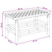 Tuinbank 80 x 38 x 40 cm Bamboe Naturel Rechthoekig