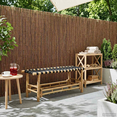 Tuinbank 110 x 38 x 40 cm Bamboe Naturel Rechthoekig