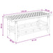 Tuinbank 110 x 38 x 40 cm Bamboe Naturel Rechthoekig