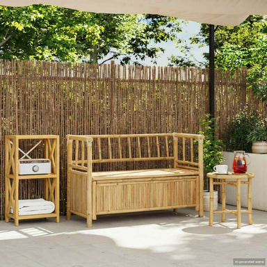 Tuinkast Bank 110 x 47 x 80 cm Bamboe Naturel Rechthoekig