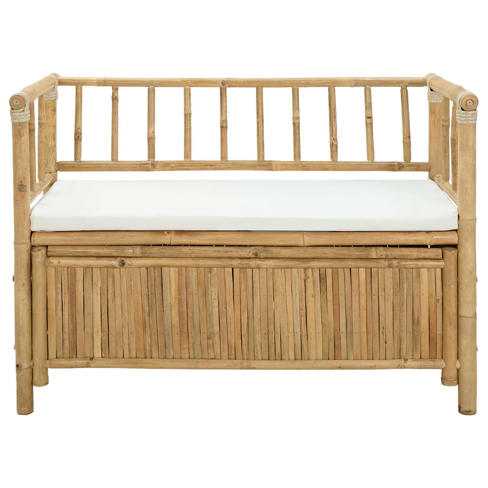 Tuinkast Bank 110 x 47 x 80 cm Bamboe Naturel Rechthoekig