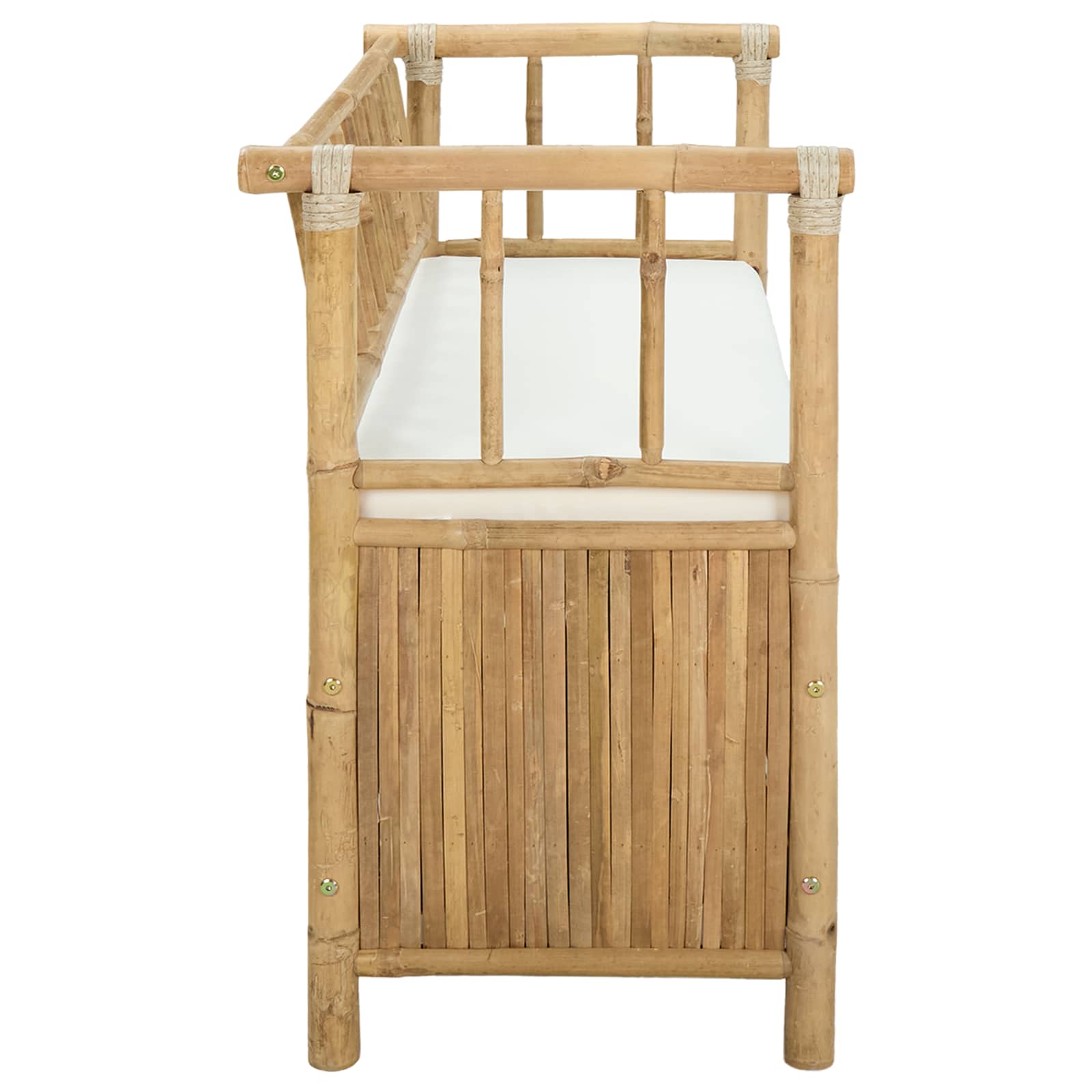 Tuinkast Bank 110 x 47 x 80 cm Bamboe Naturel Rechthoekig