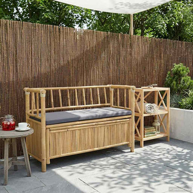 Tuinkast Bank 110 x 47 x 80 cm Bamboe Naturel Rechthoekig