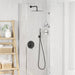 Verborgen Douche Systeem (Rond) Zwart RVS 201