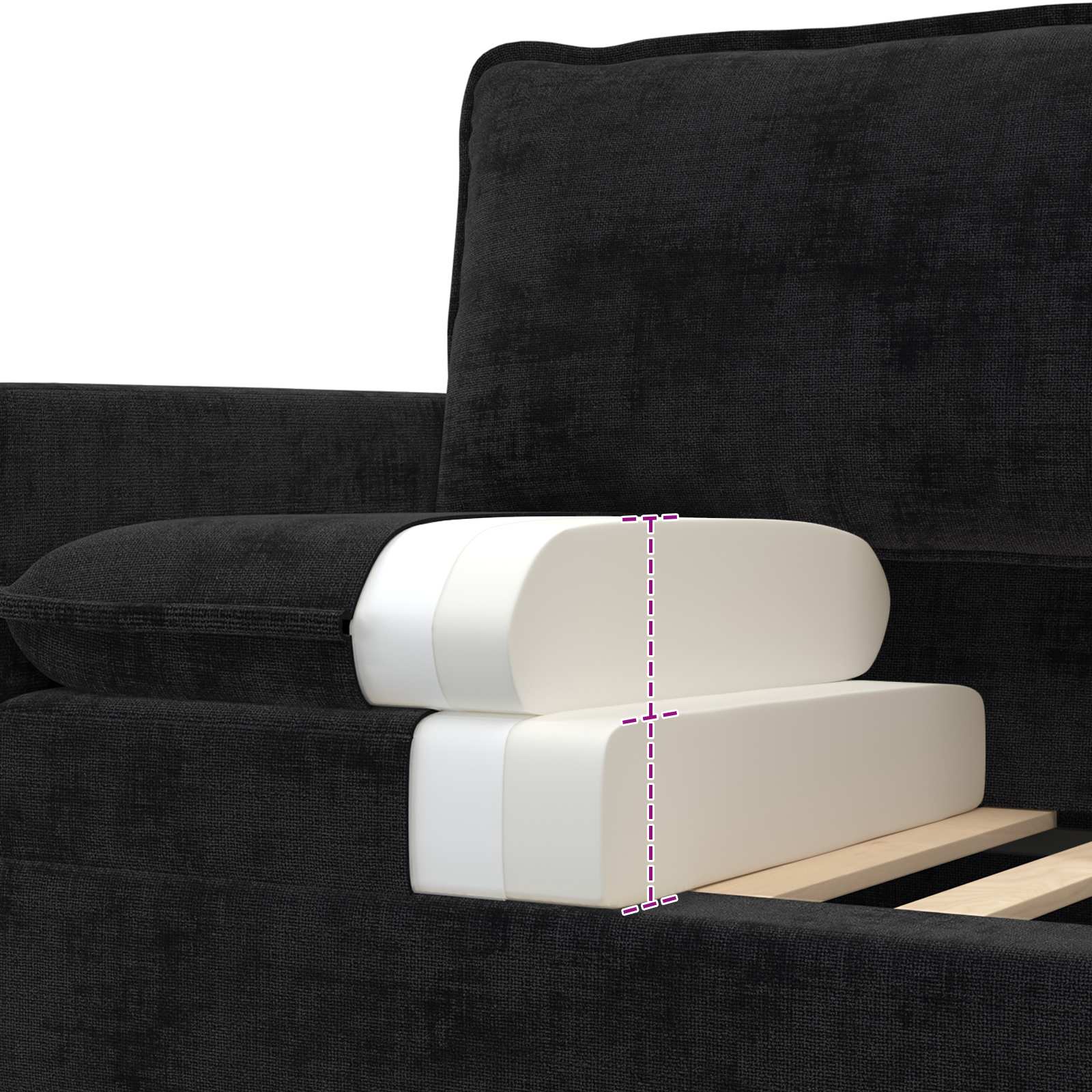 Bank Zwart 76 x 81 x 87,5 cm Polyester
