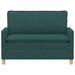 Bank Donkergroen 126 x 81 x 87,5 cm Stof