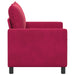 Bank Wijnrood 126 x 81 x 87,5 cm Fluweel