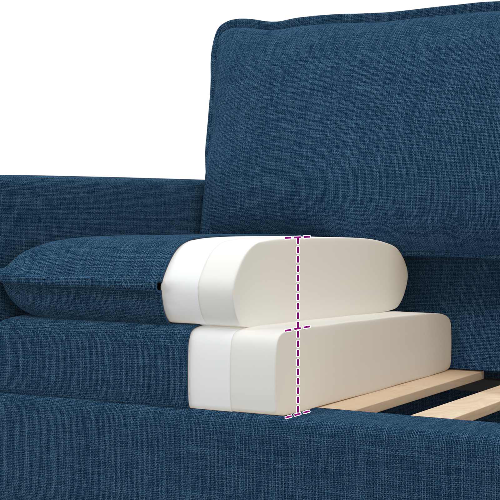 Bank Blauw 156 x 81 x 87,5 cm Stof