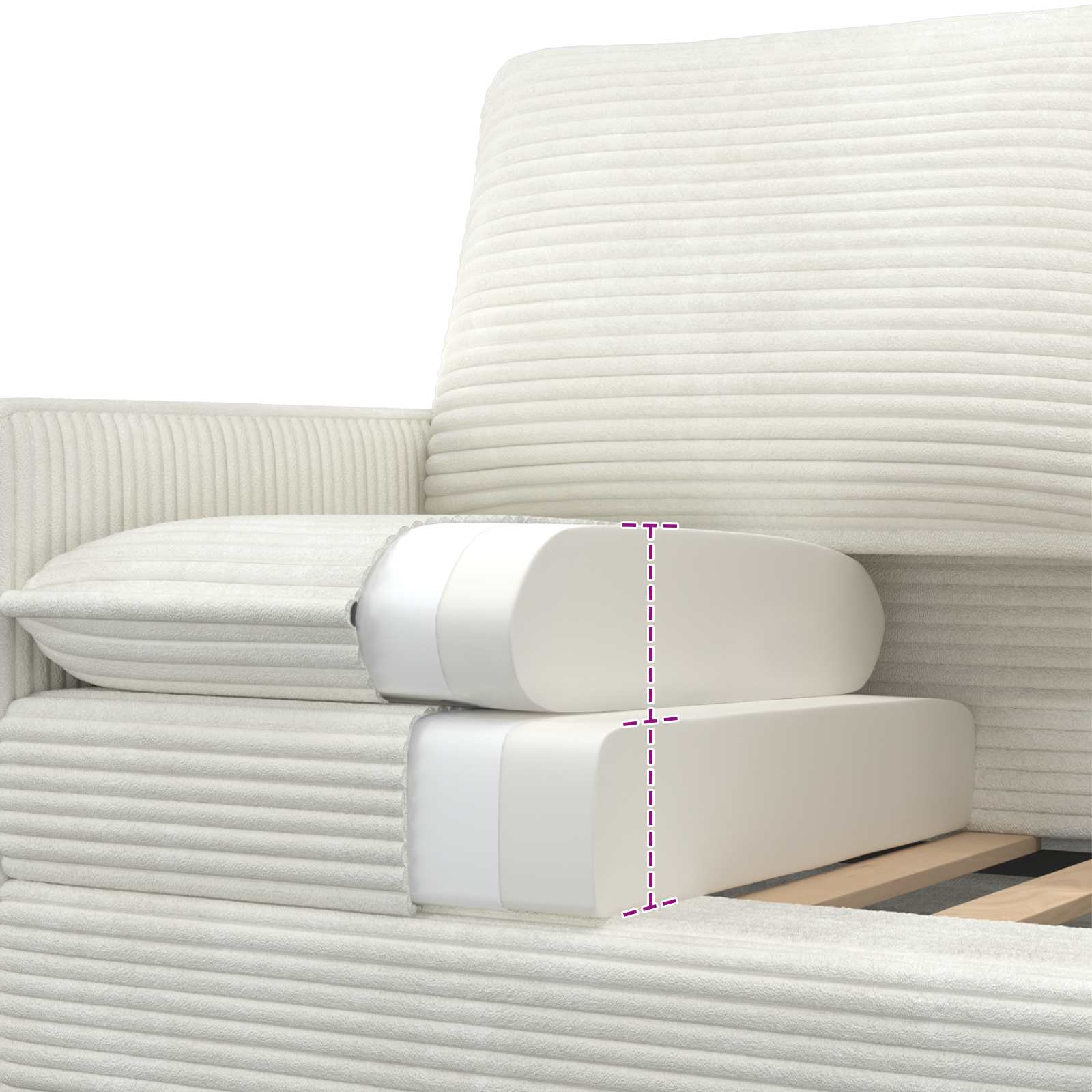 Bank Crèmekleurig 156 x 81 x 87,5 cm Polyester