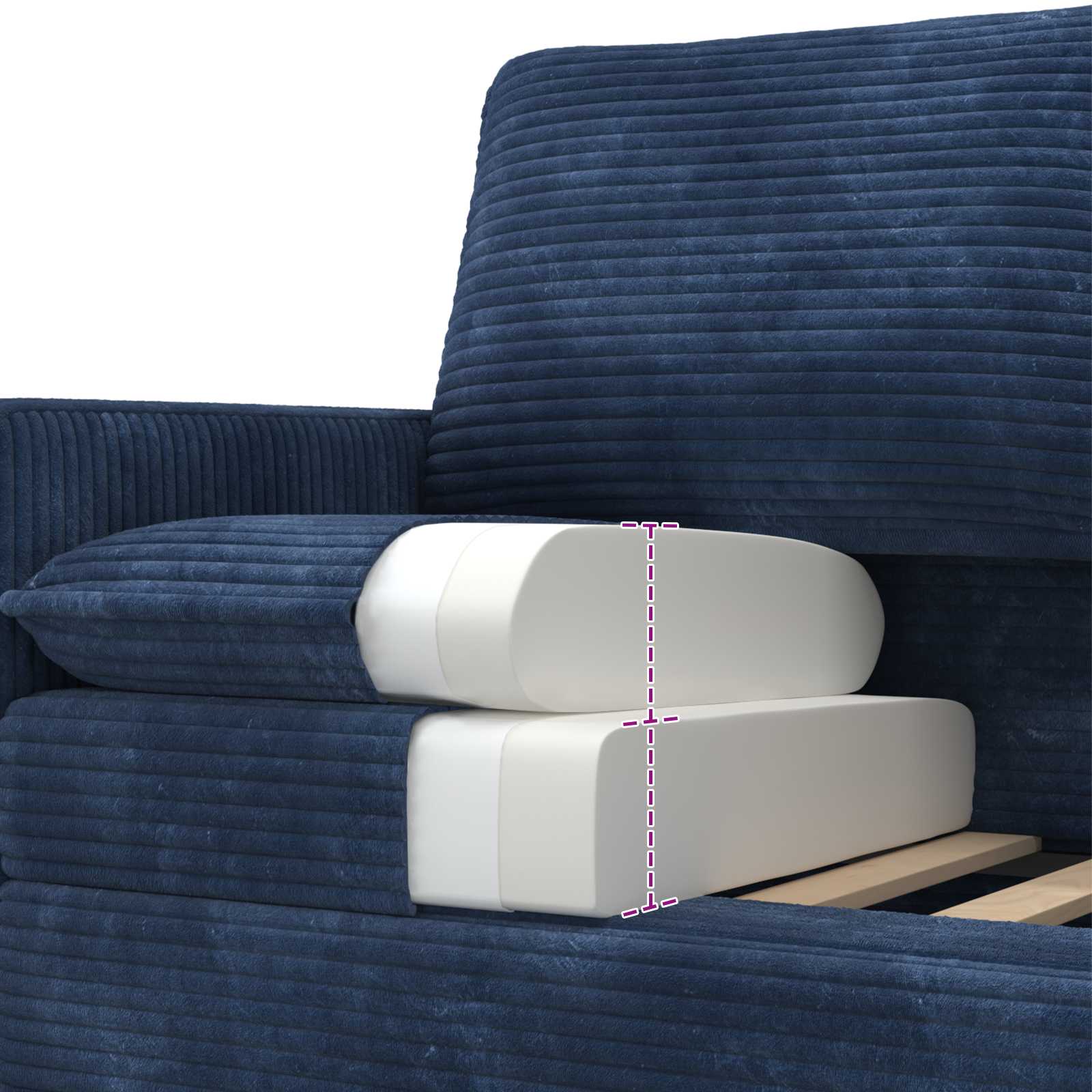 Bank Marineblauw 156 x 81 x 87,5 cm Polyester