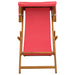 Ligstoel 3 Positie massief eucalyptushout Rood