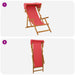Ligstoel 3 Positie massief eucalyptushout Rood