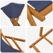 Ligstoel 3 Positie massief eucalyptushout Blauw