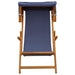 Ligstoel 3 Positie massief eucalyptushout Blauw