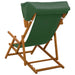 Ligstoel 3 Positie massief eucalyptushout Groen
