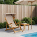 Ligstoel 3 Positie massief eucalyptushout Beige