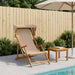 Ligstoel 3 Positie massief eucalyptushout Taupe