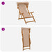 Ligstoel 3 Positie massief eucalyptushout Taupe