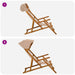 Ligstoel 3 Positie massief eucalyptushout Taupe